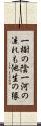 一樹の陰一河の流れも他生の縁 Scroll