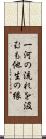 一河の流れを汲むも他生の縁 Scroll