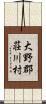 大野郡荘川村 Scroll