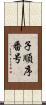 子順序番号 Scroll