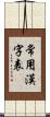 常用漢字表 Scroll