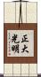 正大光明 Scroll