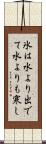 氷は水より出でて水よりも寒し Scroll