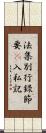 法集別行錄節要幷入私記 Scroll