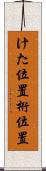 けた位置 Scroll