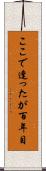 ここで逢ったが百年目 Scroll