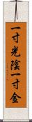 一寸光陰一寸金 Scroll