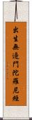 出生無邊門陀羅尼經 Scroll