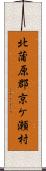 北蒲原郡京ケ瀬村 Scroll