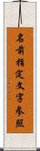 名前指定文字参照 Scroll