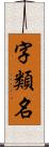 字類名 Scroll