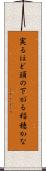 実るほど頭の下がる稲穂かな Scroll