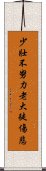 少壯不努力，老大徒傷悲 Scroll