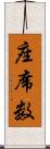 座席数 Scroll