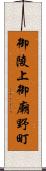 御陵上御廟野町 Scroll