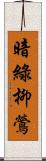 暗綠柳鶯 Scroll