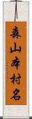 森山本村名 Scroll