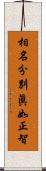 相名分別眞如正智 Scroll