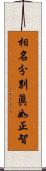 相名分別眞如正智 Scroll