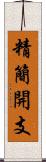 精簡開支 Scroll