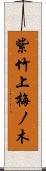 紫竹上梅ノ木 Scroll