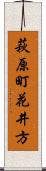 萩原町花井方 Scroll