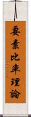 要素比率理論 Scroll
