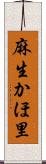 麻生かほ里 Scroll