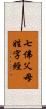 七佛父母姓字經 Scroll