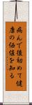 病んで後初めて健康の価値を知る Scroll