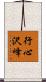 行心沢峰 Scroll
