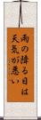 雨の降る日は天気が悪い Scroll