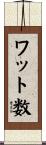 ワット数 Scroll