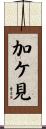 加ケ見 Scroll