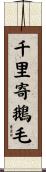 千里寄鵝毛 Scroll