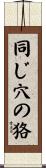 同じ穴の狢 Scroll