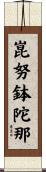 崑努鉢陀那 Scroll