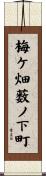 梅ケ畑薮ノ下町 Scroll