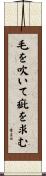 毛を吹いて疵を求む Scroll