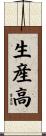 生産高 Scroll