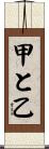甲と乙 Scroll