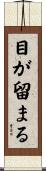 目が留まる Scroll
