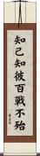 知己知彼，百戰不殆 Scroll
