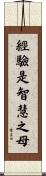 Experience is the Mother of Wisdom Scroll