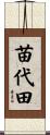 苗代田 Scroll
