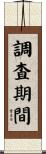 調査期間 Scroll
