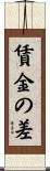 賃金の差 Scroll