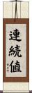 連続値 Scroll