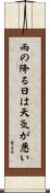 雨の降る日は天気が悪い Scroll