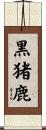 黒猪鹿 Scroll